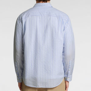 SELECTED HOMME Seersucker Cashmere Blue Long Sleeved Shirt